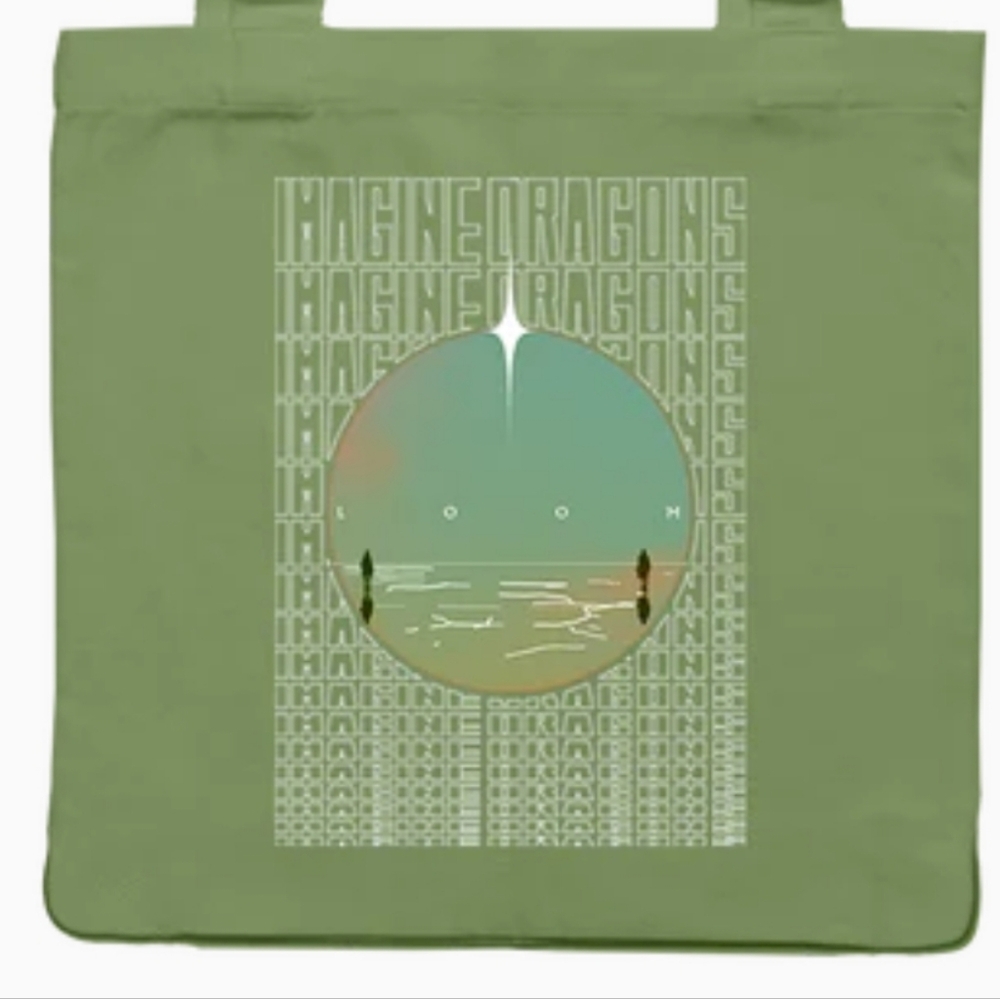 IMAGINE DRAGONS Olive Green Hemp Tote Bag
